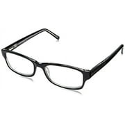 Foster Grant James Multifocus Reading Glasses Rectangular, Black/Transparent, 53 mm + 1.5